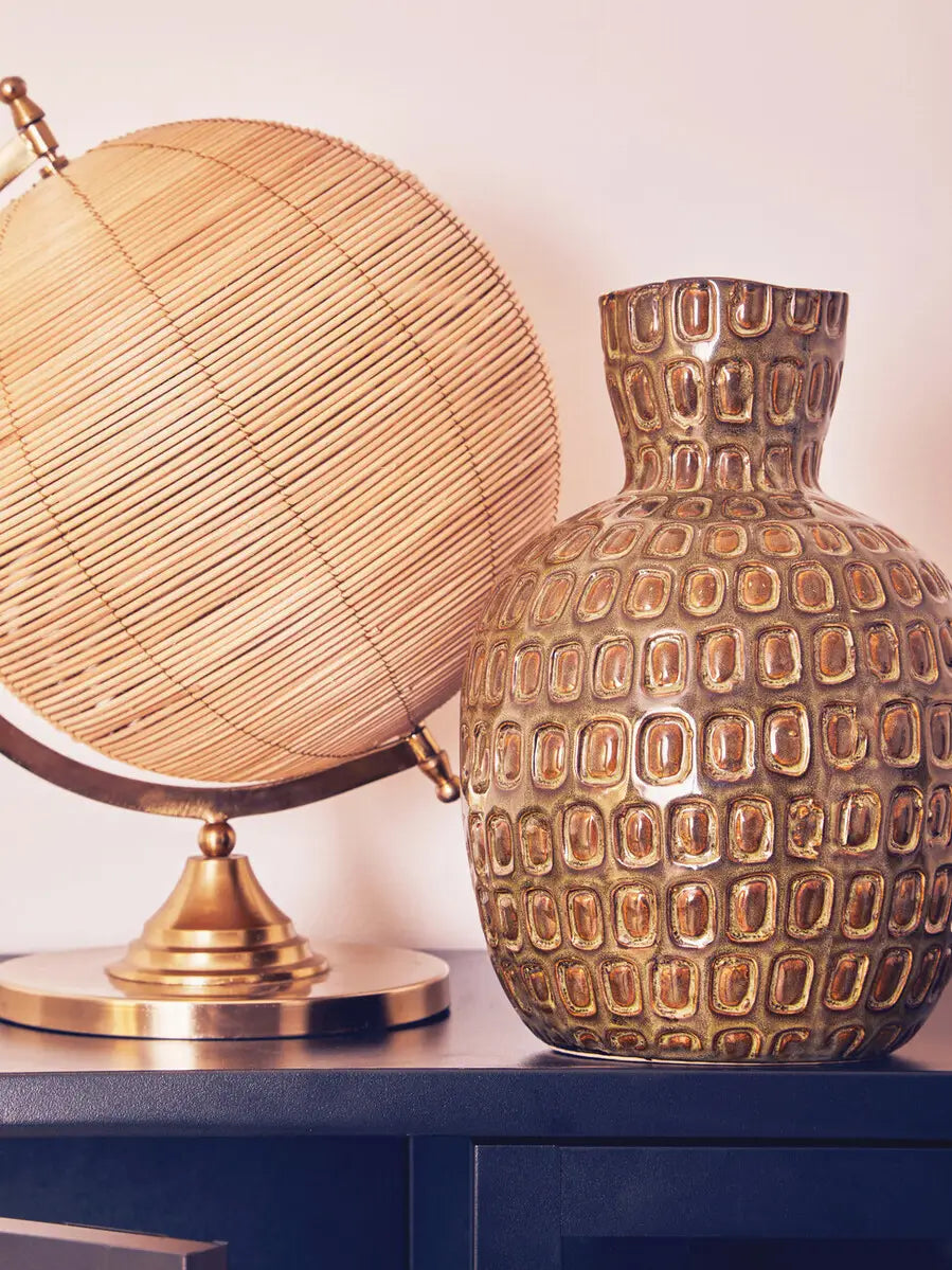 Borello Handcrafted Geometric Ceramic Vase | Large